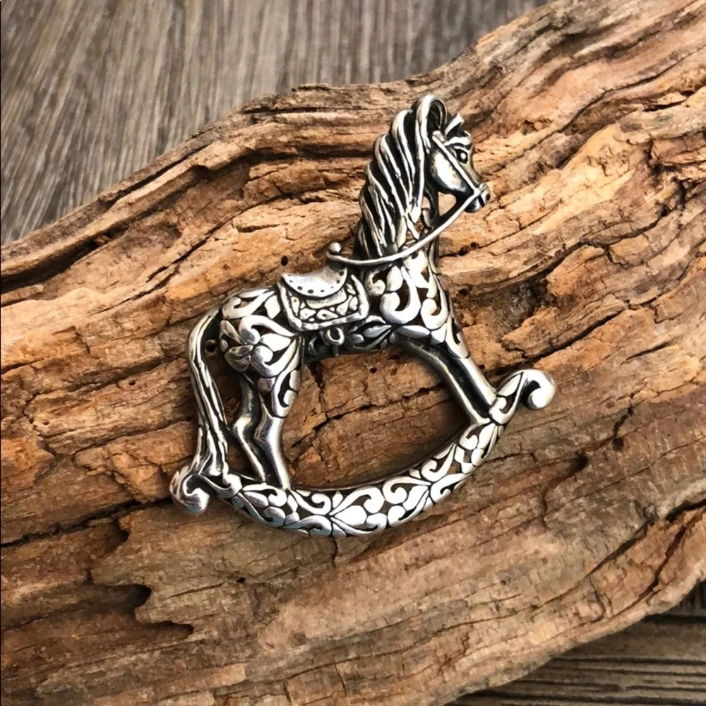 Jezlaine Sterling Silver Filigree Rocking Horse